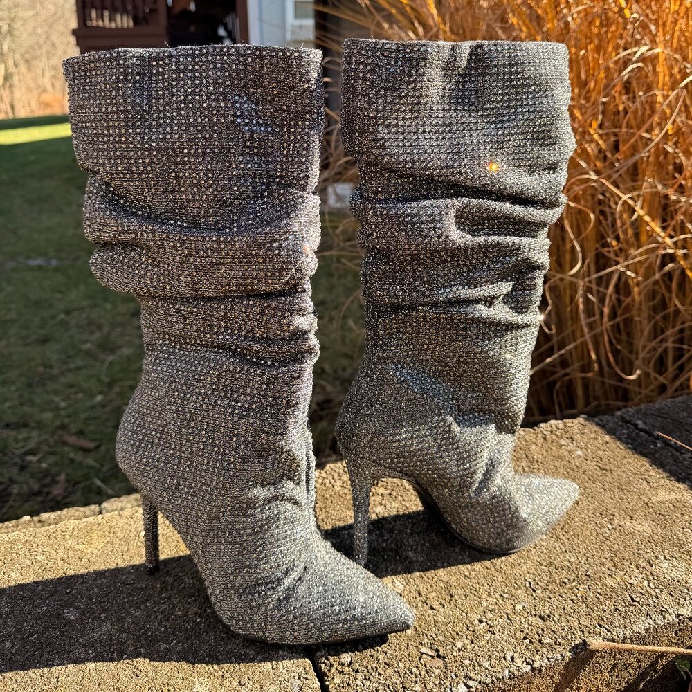 Jessica Simpson Layzer Rhinestone Slouch Boots
